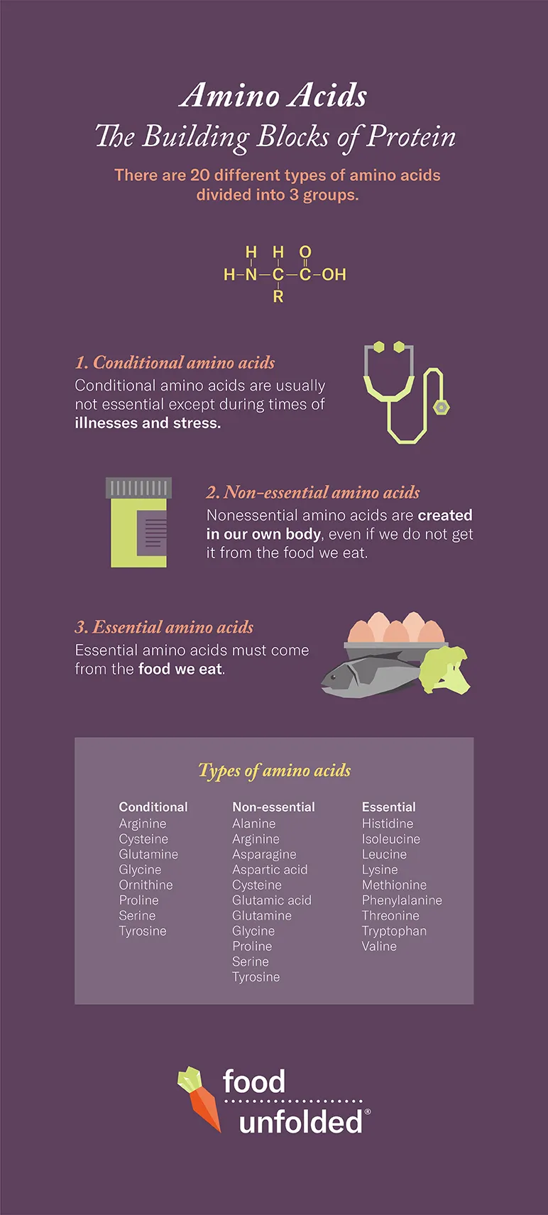 Amino acids infographic