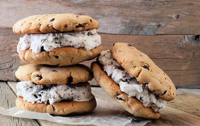 Biscuits and ice cream