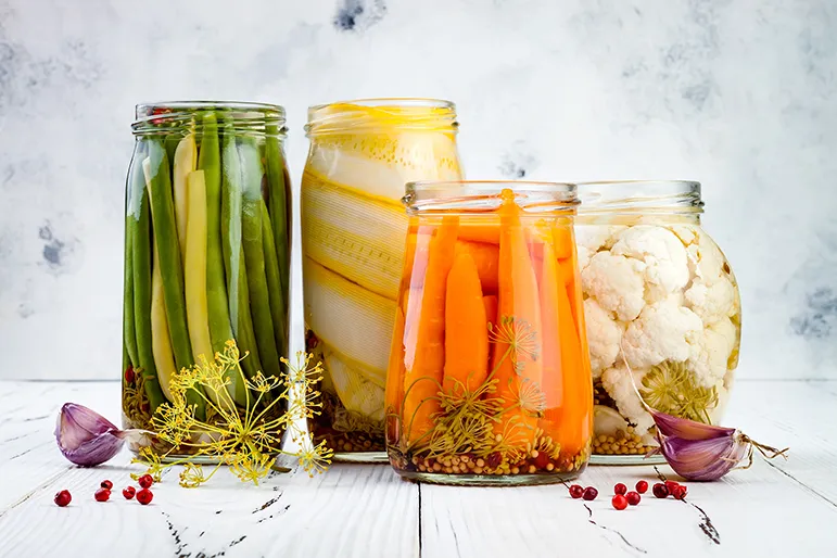 Fermentation of vegetables at home 