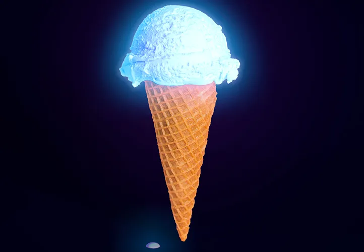 Glow in the dark ice cream